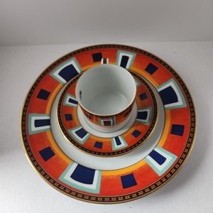 Japanese China Masuda Ant Corridor 3 Piece Set - Dining for one